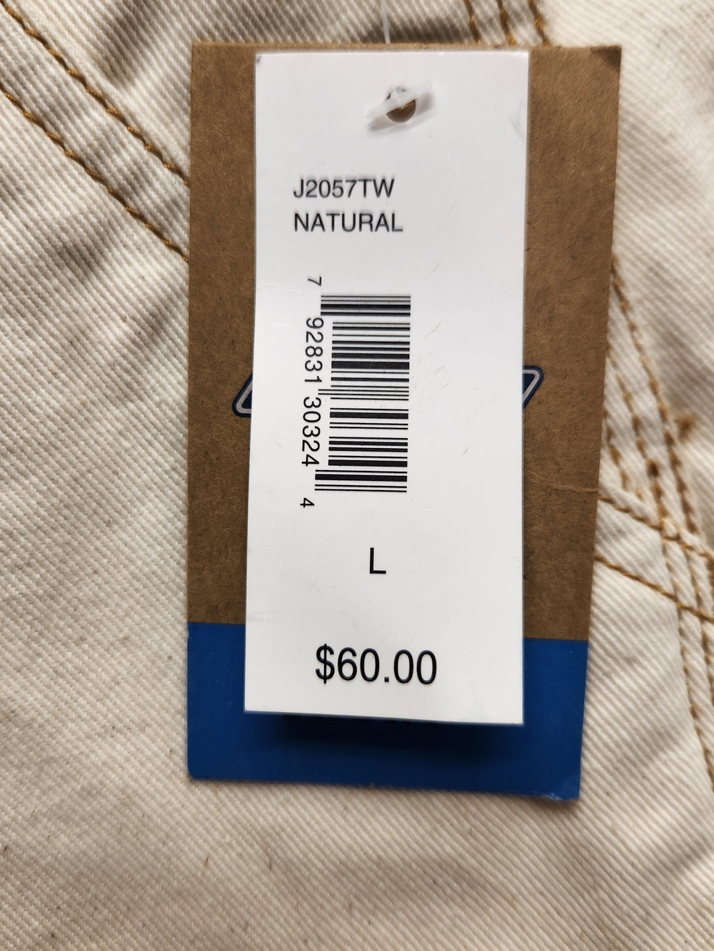 ⭐️NWT Dickies Bib Carpenter Shortalls Utility Cream Juniors Large Women Sm/Med - Picture 6 of 12